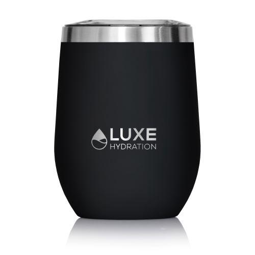 12oz Insulated Stainless Steel Wine Tumbler - Caviar