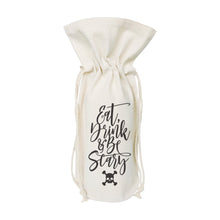 Load image into Gallery viewer, Eat, Drink and Be Scary Cotton Canvas Wine Bag