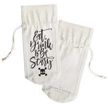 Load image into Gallery viewer, Eat, Drink and Be Scary Cotton Canvas Wine Bag