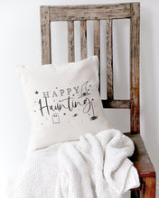 Load image into Gallery viewer, Happy Haunting Cotton Canvas Halloween Pillow Cover