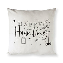 Load image into Gallery viewer, Happy Haunting Cotton Canvas Halloween Pillow Cover