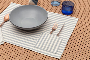 Placemats with Pocket / Striped : Set of 4